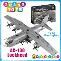 Đồ chơi xếp hình máy bay Vận tải cơ cường kích AC130 Ghostrider Spectre gồm 1718 mảnh ghép Minifigures Xingbao XB06023