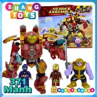Đồ chơi Xếp hình mô hình người sắt Iron man cùng Hulkbuster đại chiến Thanos 371 hình Minifigures ShenYang SY1108