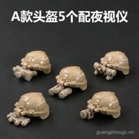Đồ chơi xếp hình mới tương thích cảnh sát MOC quân đội lắp ráp lực lượng đặc biệt mô hình nhỏ hạt khối xây dựng phụ kiện kính nhìn đêm mũ bảo hiểm
