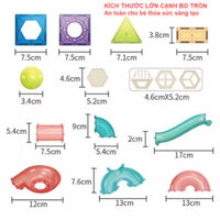 Đồ chơi xếp hình nam châm kính 97 chi tiết, lego ghép hình phát triển trí tuệ tư duy logic  Bon Kids