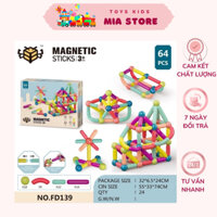 Đồ chơi xếp hình nam châm, lego lắp ghép an toàn đồ chơi Montessori cho bé Mia Store
