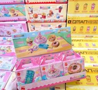 Đồ Chơi Xếp Hình Nhiều Hộp Đồ Ăn, Nước Uống Và Điểm Tâm  sét gồm 6 hộp chọn mẫu Qman - 35011