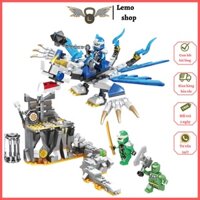 Đồ chơi xếp hình Ninjago cưỡi rồng chiến đấu trong nhà ngục Lemoshop, đồ chơi trẻ em lắp ráp gồm 463+ chi tiết 76056