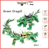 Đồ chơi xếp hình Ninjago rồng xanh Ninja Blue Dragon 2 Trong 1 Lemoshop, đồ chơi trẻ em lắp ráp gồm 417 chi tiết 206