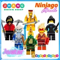 Đồ chơi xếp hình Ninjago Arcade Avatar Lloyd Nya Cole Jay Kai trang trí bánh sinh nhật Minifigures