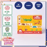 Đồ chơi xếp hình Puzzle Thông Minh cho bé 3 tuổi - Domino Động vật hoang dã - Chính hãng Myndtoys