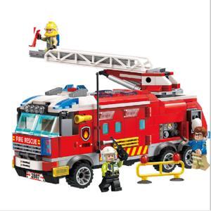 Đồ chơi xếp hình Qman 2807 - Ô tô cứu hỏa