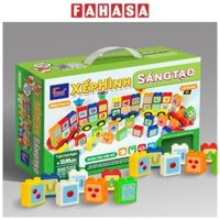 Đồ Chơi Xếp Hình Sáng Tạo - Đoàn Tàu Kéo Số - Foxi 013