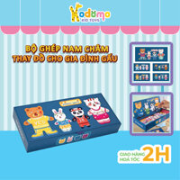 Đồ Chơi Xếp Hình Thông Minh, Đồ Chơi Gấu Thay Đồ Có Nam Châm Có Bảng Vẽ Bút Lông - Kodomo