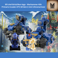 Đồ chơi xếp hình Brick/Non-lego - Warhammer 40k - Xe Primaris Invader ATV (đi kèm 2 mini Ultramarines)