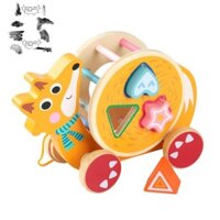 Đồ chơi xếp nếp ốc sên, Đồ chơi trẻ em bằng gỗ được trao giải thưởng với bộ phân loại và dây rút hình dạng.