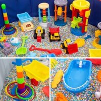 đồ chơi xúc cát / đồ chơi bãi biển trẻ em xẻng và xô dụng cụ đào cát bãi biển