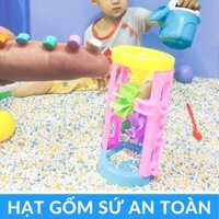 Đồ chơi xúc cát hạt muồng hạt gốm sứ an toàn cho bé (Có bán bộ xe và phụ kiện chơi kèm)
