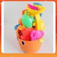 Đồ chơi xúc cát hình xô có guồng quay