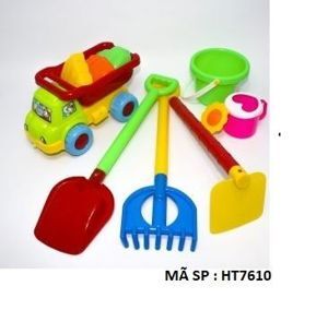 Đồ chơi xúc cát làm vườn xe ben đi biển HT7610
