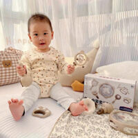 Đồ chơi xúc xắc 6 món (thỏ hồng, gấu nâu)