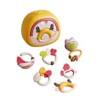 Đồ Chơi Xúc Xắc Gặm Nướu 6 Món Có Hộp Đựng Petico PT-1024-S6