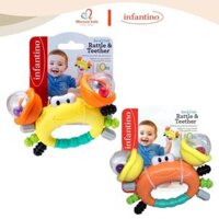 Đồ chơi xúc xắc gặm nướu cho bé Infantino cua biển, lúc lắc cao cấp an toàn 3m+, Monnie Kids