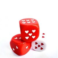 Đồ chơi xúc xắc hình trái tim 25MM, xúc xắc lớn, xúc xắc điểm trái tim, trò chơi trên bàn, xúc xắc quán bar KTV, nút chặn uống rượu