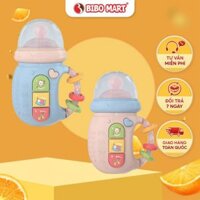 Đồ chơi xúc xắc, lục lạc gặm nướu có núm giả hình bình sữa có nhạc và đèn - Bibomart