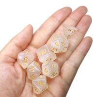 Đồ chơi xúc xắc nhiều mặt trong suốt, xúc xắc số lấp lánh, xúc xắc 4/6/8/10/12/20 mặt, phụ kiện trò chơi nhập vai