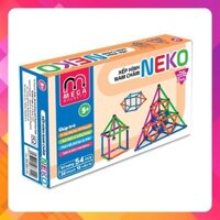Đồ chơi🍀CHÍNH HÃNG🍀 3618L - Bộ xếp hình nam châm thông minh 7 màu Neko (36 thanh, 18 bi) thanh dài