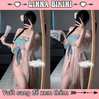 Đồ cổ trang trung quốc cosplay vũ nữ voan xẻ tà sexy quyến rũ xuyên thấu
