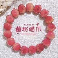 [Đồ cổ] Vòng tay bồ đề bằng bột củ sen, chân mèo may mắn, vòng tay bồ đề mềm mại chính hãng, phiên bản sinh viên, vòng tay bồ đề cho phụ nữ, quà tặng vòng tay bồ đề