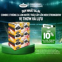 ĐỘ CỒN 3.5% - Combo 3 Thùng 24 Lon Nước Trái Cây Lên Men Strongbow Vị Thơm Và Lựu 320ml