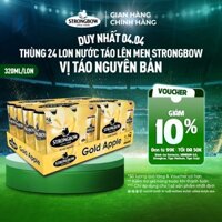 ĐỘ CỒN 4.5% - HỎA TỐC HCM - Thùng 24 lon nước táo lên men Strongbow Vị Táo Nguyên bản 320ml/lon