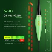 Đỏ cùng kiểu Phao câu cá, móc câu đổi màu, phao điện tử phát sáng, phao cá diếc