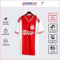 Đồ đá banh Ajax - bộ quần áo đá bóng ajax sân nhà màu đỏ 22/23 set thể thao nam ngắn tay form âu 008