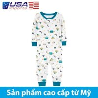 Đồ dài, đồ ngủ cotton không chân trắng xanh đĩa bay Car-tờ Auth Từ Mỹ (1O582510)