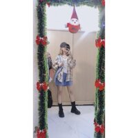 [đồ dạo phố] sét áo sơmi kẻ sọc caro, áo thun trắng + quần đùi nữ cá tính