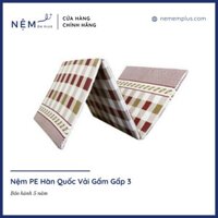 Độ dày 3cm - Nệm PE Vải Gấm Gấp 3 Nhiều Kích Thước (Giao màu ngẫu nhiên) - Bảo hành 12 tháng - Nệm Êm Plus