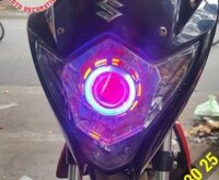 Độ đèn gương cầu xe Raider