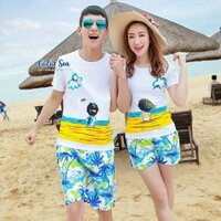Đồ đôi đi biển ( áo + quần). Chất mịn mát hàng bán shop