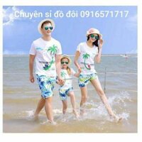 Đồ đôi đi biển, dã ngoại xinh lung linh dành cho gia đình-giá 1bộ luôn quần và áo mẫu y hình - Bộ nam size L