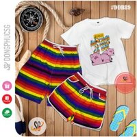 Đồ đôi đi biển nổi bật đủ size áo và quần độc đáo cho nam nữ gia đình trẻ em hội nhóm DDB89 DONGPHUCSG - Bộ nữ - Size XXXL