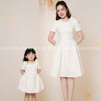 Đồ Đôi Mẹ Và Bé Gái - Darlia Dress - Váy cổ vo tròn Tay Bồng phong thái Tiểu Thư Cho Mẹ Và Bé Đi Chơi, Dự Tiệc MG