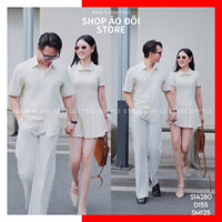 Đồ đôi nam nữ mới nhất, set đồ cặp nam nữ,đồ đôi LOVELY, couple đồ đôi, áo váy cặp nam nữ flash sale
