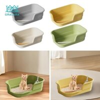 Đồ dùng cho mèo mở Di động Anti Kitty Litter Carry Cat Toilet Sand Box Kitten Toilet