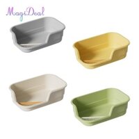 Đồ dùng cho mèo mở Di động Anti Kitty Litter Carry Cat Toilet Sand Box Kitten Toilet