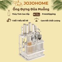 Đồ Đựng Đũa Muỗng 2 Ngăn Kim Loại Có Khay Hứng Nước P038 - JOJO