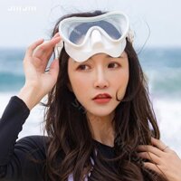 Đồ dùng lặn chuyên nghiệp Kính lặn mới + Mặt nạ lặn + Mặt nạ lặn silicon đầy đủ khô + Ống thở có kính cường lực và lớp phủ chống sương mù cho nam và nữ