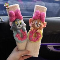 Đồ dùng nội thất ô tô TIEZI, Vỏ bọc dây an toàn ô tô cao cấp dễ thương, Vỏ bảo vệ thời trang mèo và chuột được cá nhân hóa sáng tạo Xe cơ giới