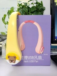 Đồ dùng văn phòng: Quạt đeo cổ tiện lợi (Neck USB Fan); pin sạc, Model DD 8035 DianDi Brand