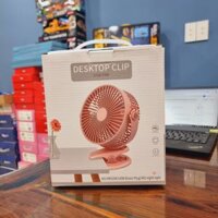 Đồ dùng văn phòng: Quạt kẹp để bàn tiện lợi (Desktop Clamp USB Fan) ; pin sạc, Model HR2350 DianDi Brand