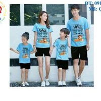 ĐỒ gia đình đi chơi, dã ngoại xinh lung linh  giá 1 bộ gồm 1 quần  1 áo - Bộ trẻ em size số XS