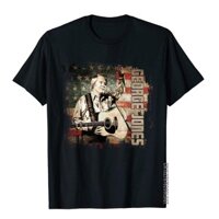 Đồ Họa George Áo Sơ Mi Jones Nhạc Đồng quê Retro Cờ Mỹ Áo Thun Thời Trang Tee Bán Cotton Nam Top Áo Thun